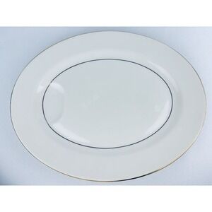 Theodore Haviland New York Brookfield Gold Lined Platter - Indented - America